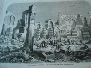 Gravure 1861 - Ruines du quartier chrétien à Damas - Foto 1 di 1