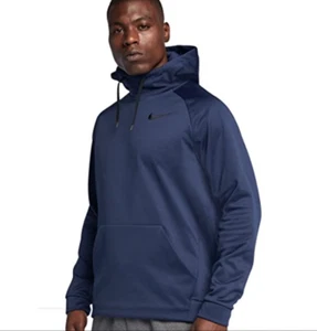 NUEVO CON ETIQUETAS Para hombres Nike Ropa Deportiva Therma Dri Fit Sudadera con Capucha Grande y Alta B & T 826671 429 Azul Marino - Imagen 1 de 1
