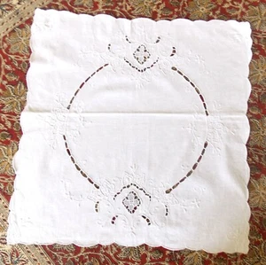 NAPPERON  BRODE  MAIN DOGE JOURS DE VENISE CARRE 41CM BLANC *** - Picture 1 of 4