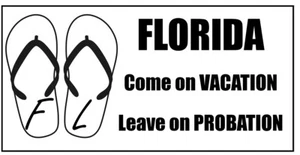 Florida Urlaub auf Bewährung Vinyl-Aufkleber 6 Zoll breit - Bild 1 von 1