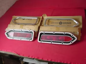 NOS 1970 Plymouth Satellite Belvedere Tail Light & Chrome Bezel Pair LH & RH - Bild 1 von 12