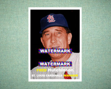 Fred Hutchinson St Louis Cardinals 1957 Style Custom Art Card