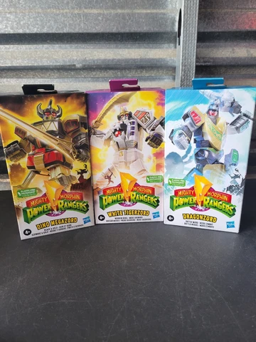 POWER RANGERS Retro Hasbro WHITE TIGERZORD / DINO MEGAZORD / DRAGONZORD Cover