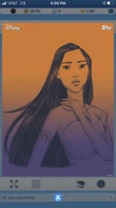 Disney Topps Sammeln Prinzessin Porträt Neigung Pocahontas (Digitale Karte) - Bild 1 von 3