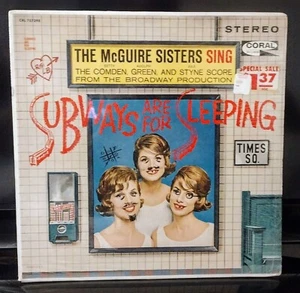 McGuire Sisters LP - Subways Are For Sleeping - Sealed, 1961. - Picture 1 of 5