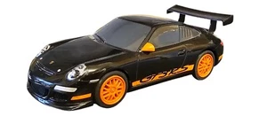 Scalextric C2872 Porsche 997 GT3RS Black New Wing Serviced Tested New Braids - Picture 1 of 6