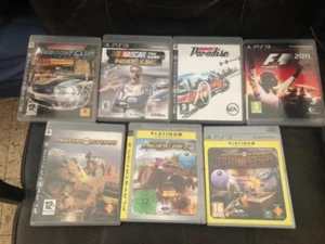 7 Original Games PS3 Video Game Racing Motor Storm F1 Burnout Nascar Midnight Cl - Imagen 1 de 3