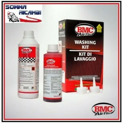 KIT PULIZIA LAVAGGIO FILTRO ARIA SPORTIVO RACING BMC OLIO + LIQUIDO WA250-500.