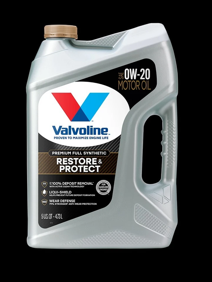 5qt Valvoline Restore & Protect Full Synthetic Motor Oil SAE 0W-20 (BOX OF 3) - Image 1 of 1
