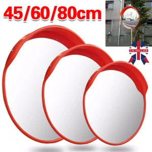 45-80cm Wide Angle Security Curved Convex Road Mirror Traffic Driveway Safety UK - Picture 1 of 12