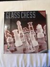 go! Glass Chess Set - smoked & clear solid glass chessboard & pieces