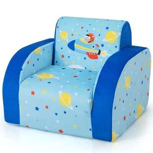 3-in-1 Kids Sofa Convertible Couch Fold out Sofa Bed Lounger Upholstered Chair - Picture 1 of 10