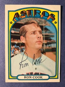 SIGNED RON COOK AUTOGRAPHED 1972 BASEBALL CARD - ASTROS