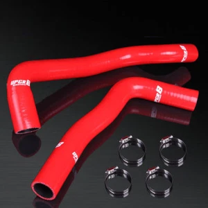 96-00 Mark II Chaser Cresta JZX100 1JZ-GTE 1JZGTE Red Radiator Silicone Hose Kit - Picture 1 of 1