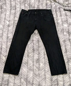 Pantalones de mezclilla Polo Ralph Lauren para hombre 38 x 32 negros Hampton relajados con logotipo recto peto - Imagen 1 de 13