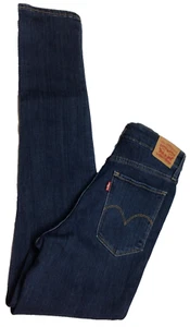 Womens 29 Levi Strauss 721 High Rise Skinny Blue Jeans Denim Bottoms New No Tags - Picture 1 of 17