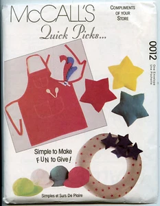 Simple "Quick Picks" - McCalls Sewing Pattern - Apron, Pillows, Dog Bed & More - Picture 1 of 3