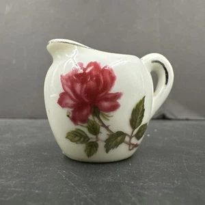 Vintage Miniature Ceramic Hand Painted Pitcher Flower Decor Retro Small Desk MCM - Picture 1 of 7