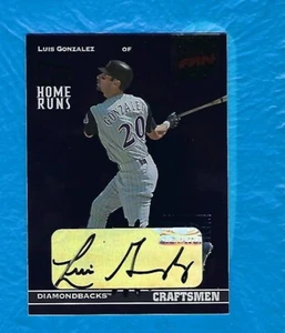 LUIS GONZALEZ AUTO 2002 DONRUSS FAN CLUB CRAFTSMEN AUTOGRAPH #13/300 DIAMONDBACK - Picture 1 of 2