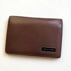 BURBERRY Authentic Leather Business card case Brown - Picture 1 of 7