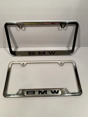 (2) VINTAGE BMW LICENSE PLATE HOLDER FRAME E30 M3 325is 325i E28 E34 E38 E39 E32 - Image 1 of 4