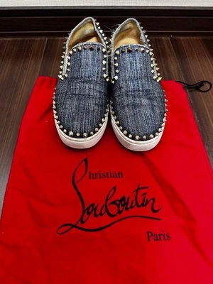 Scarpe sneakers Christian Louboutin con borchie a punta taglia 36 US circa... - Immagine 1 di 4