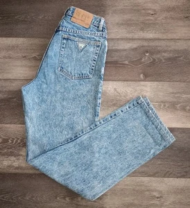 Vintage Georges Marciano for Guess Acid Wash Blue Jeans Size 28x29 Made In USA - Picture 1 of 10