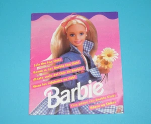 BARBIE FAN CLUB PROMO LEAFLET 1996 MATTEL EURO - Picture 1 of 4