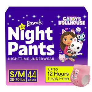 Night Pants, Absorbent Girls Nighttime Bedwetting Underwear, Gabby'S Dollhouse, - Picture 1 of 12