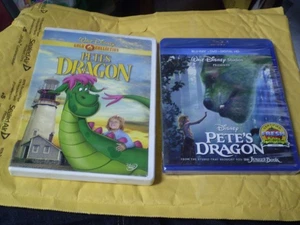 (2) Disney Pete's Dragon Blu-Ray/DVD Lot: Original + Robert Redford Remake (NEW) - Foto 1 di 1