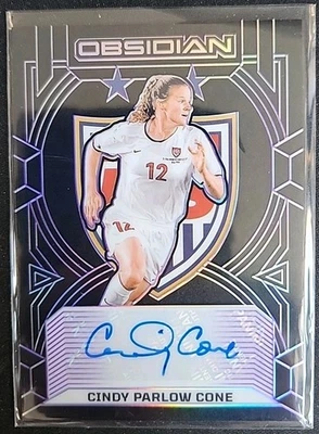 Cono Cindy Parlow 2024-25 Panini Obsidian Clase 1999 Automático Púrpura USWNT #13/50 Foto 1 de 2