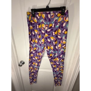 Leggings Lularoe, Talla TC, Púrpura con Búhos y Pájaros, ¡¡¡¡NUEVOS!!!! Cintura elástica - Imagen 1 de 5