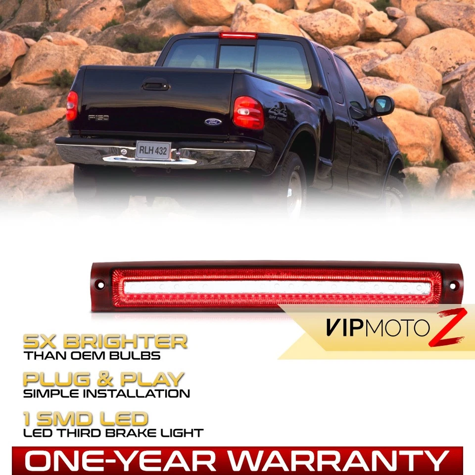 Full LED Red Clear 3rd Third Brake Tail Light Lamp For 1997-2003 Ford F150 Truck Foto 1 de 4