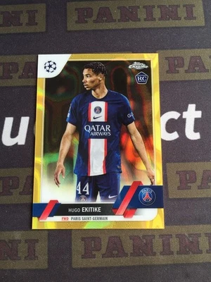 2022-23 Topps Chrome Hugo Ekitike Rookie RC Gold Lava France Liverpool #2 - Image 1 of 2
