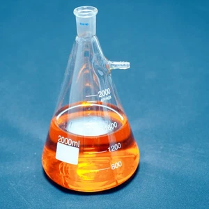 2000 ml-5000 ml lab glass buchner filtering flask heavy wall Erlenmeyer flask - Picture 1 of 8