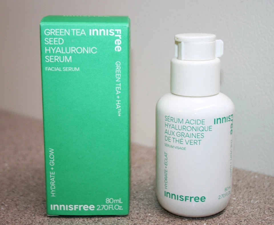 Suero hialurónico de semillas de té verde INNISFREE 2,7 oz/80 ml tamaño completo vendedor de EE. UU. Foto 1 de 1