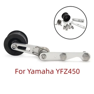 Adjustable Chain Tensioner Footpeg Roller For Yamaha YFZ 450R 2009-2023 Silver - Picture 1 of 11