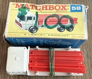 LESNEY MATCHBOX SERIES, 1968, NEW MODEL #58 D.A.F. GIRDER TRUCK, NEW IN BOX Engl - Picture 1 of 15