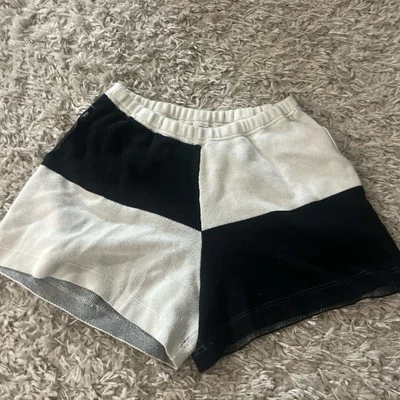 Pantalones cortos de punto blanco y negro VANS a cuadros para hombre y mujer Foto 1 de 3