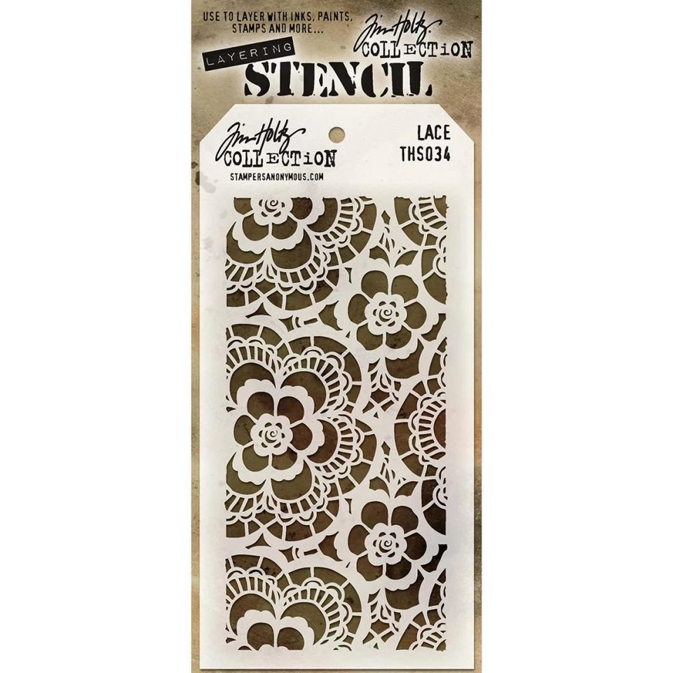 Stampers Anonymous - Tim Holtz - Stencil - Lace