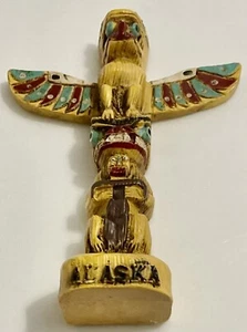 Alaska Souvenir Totem Pole 6” Heavy Composite Good Condition. - Picture 1 of 6