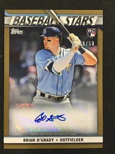 2020 Topps Update Baseball Stars #BSA-BO Brian O'Grady Rookie Auto Gold /50 Rays - Picture 1 of 2