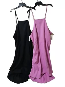 Lotto 2 abiti/copricostume da spiaggia/pagliaccetto donna taglie forti 4X nuovi con etichette -con spalline -regolabili - Foto 1 di 9