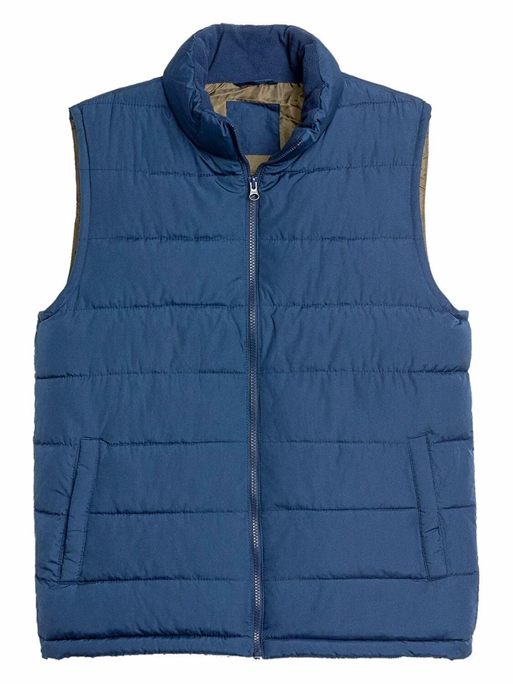 Gap Hombres Noche Azul Cremallera Completa Cálido Chaleco Puffer Chaqueta Abrigo Pequeño S 7604-5M Foto 1 de 1