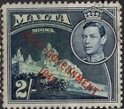 MALTA/1938-43/USED/SC#219/ KING GEORGE VI / KGVI /2sh DK BLUE &amp; LT GREEN , MDINA