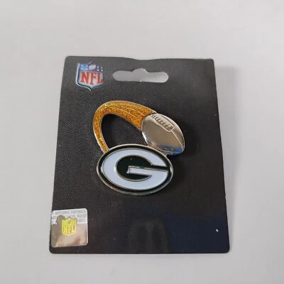 Green Bay Packers Pin Football Pass NFL Football Hat Lapel Pin - Image 1 of 3