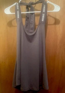 Camiseta sin mangas con corbata halter gris tiburón gimnasio entrenamiento atlético talla pequeña - Imagen 1 de 6