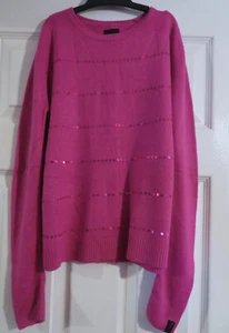 VGC Girls Golddigga Pink Sequined Jumper Age 13yrs - Picture 1 of 6