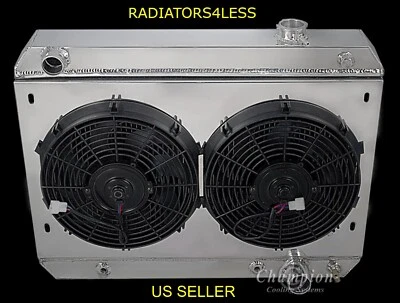 CUBIERTA RADIADOR CHAMPION 3 FILAS Y VENTILADORES 12" 63 64 65 CHEVY NOVA II 4.6L 5.3L 5.4L Foto 1 de 2