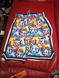 Flow Society Boys Large Attack Short Cheetah Rainbow Splatter NWT L Shorts - Picture 1 of 3